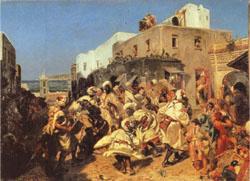 Alfred Dehodencq Blacks Dancing in Tangiers China oil painting art